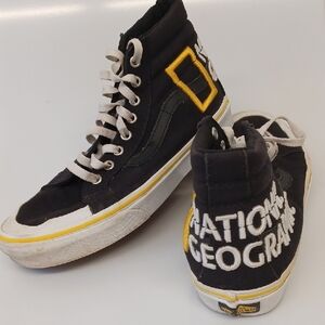 National Geographic Black and Yellow High-Top Sneakers